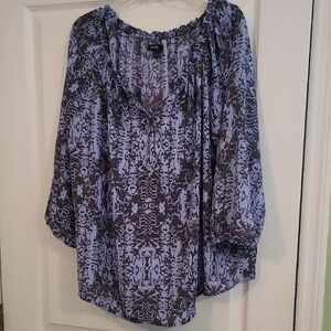 Apt. 9 Women's Purple Patterned Blouse